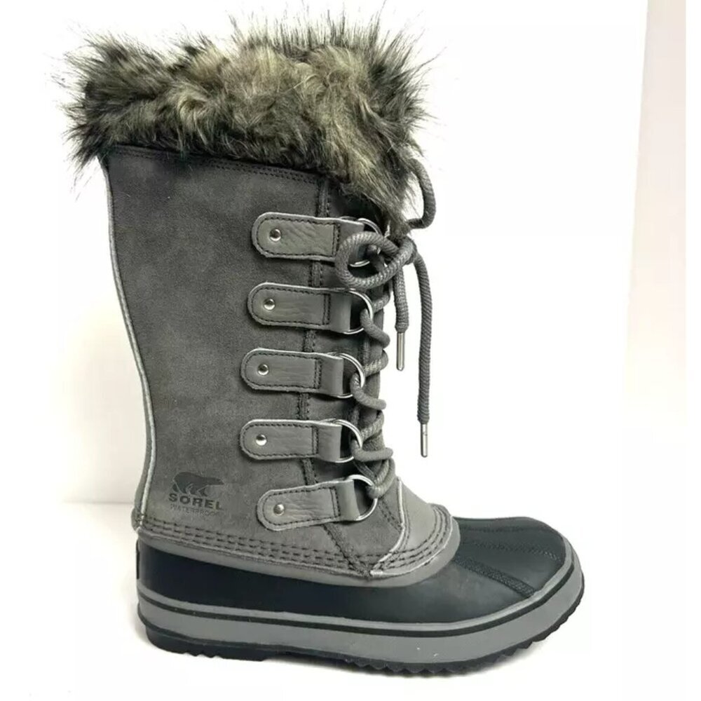 Sorel Womens Joan Of Arctic Waterproof Winter Boot Gray 6.5 M